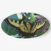 Swallowtail Butterfly I op Milkweed bij Shenandoah Papieren Bordje (Gekanteld)