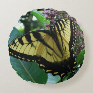 Swallowtail Butterfly I op Milkweed bij Shenandoah Rond Kussen