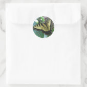 Swallowtail Butterfly I op Milkweed bij Shenandoah Ronde Sticker (Tas)