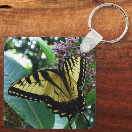 Swallowtail Butterfly I op Milkweed bij Shenandoah Sleutelhanger (Achterkant)