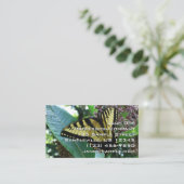 Swallowtail Butterfly I op Milkweed bij Shenandoah Visitekaartje (Staand voorkant)