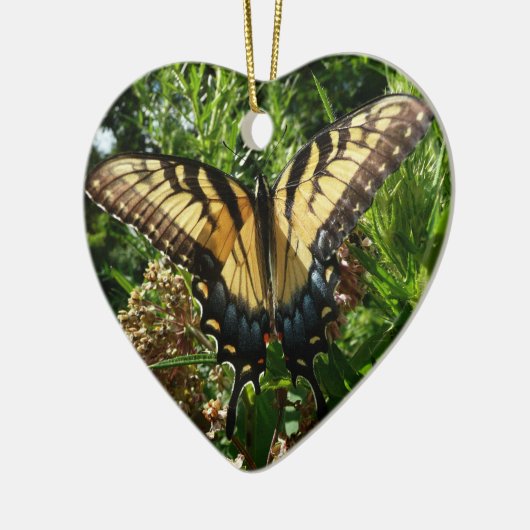 Swallowtail Butterfly III Mooie, kleurrijke foto Keramisch Ornament (Links)