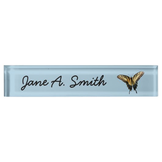 Swallowtail Butterfly III Mooie, kleurrijke foto Naambordje (Voorkant)