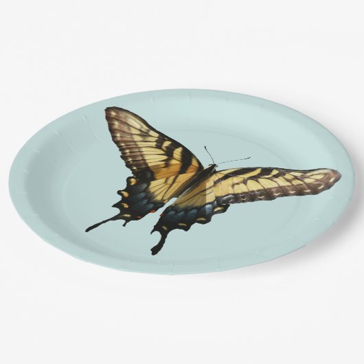 Swallowtail Butterfly III Mooie, kleurrijke foto Papieren Bordje (Gekanteld)
