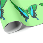 Swallowtail Butterfly in Green, Turquoise & Black Cadeaupapier (Rol Hoek)