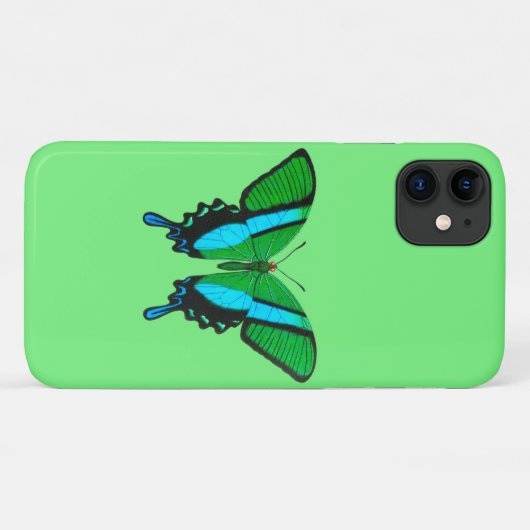Swallowtail Butterfly in Green, Turquoise & Black Case-Mate iPhone Case (Achterkant (horizontaal))