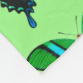 Swallowtail Butterfly in Green, Turquoise & Black Fleece Deken (Hoek)