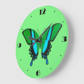 Swallowtail Butterfly in Green, Turquoise & Black Grote Klok (Hoek)