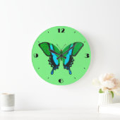 Swallowtail Butterfly in Green, Turquoise & Black Grote Klok (Huis)