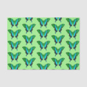 Swallowtail Butterfly in Green, Turquoise & Black Tissuepapier (Voorkant)