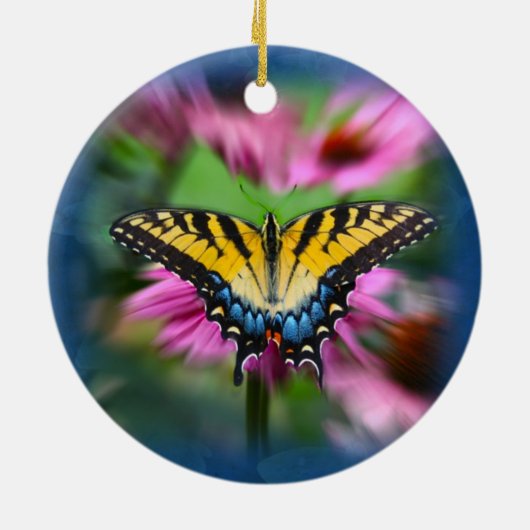 Swallowtail Butterfly Keramisch Ornament (Achterkant)