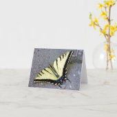 Swallowtail Butterfly met Irish Quote Note Kaart (Gele Bloem)