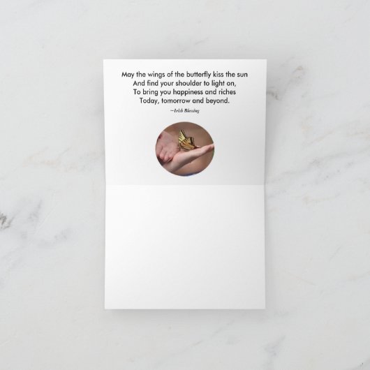 Swallowtail Butterfly met Irish Quote Note Kaart (Binnen)
