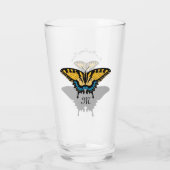 Swallowtail Butterfly Monogram Glas (Achterkant)