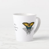 Swallowtail Butterfly Monogram Latte Mok (Rechterhoek)