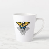 Swallowtail Butterfly Monogram Latte Mok (Rechts)