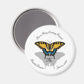 Swallowtail Butterfly Monogram Magneet (Voorkant / Achterkant)