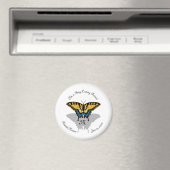 Swallowtail Butterfly Monogram Magneet (Insitu (Vaatwasser))