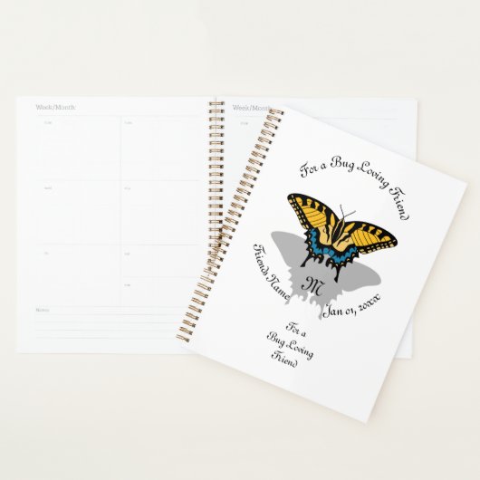 Swallowtail Butterfly Monogram Planner (Display)