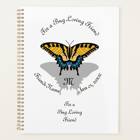 Swallowtail Butterfly Monogram Planner (Voorkant)