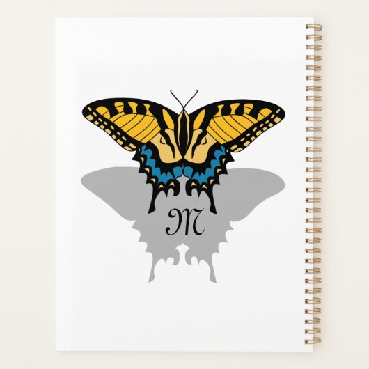 Swallowtail Butterfly Monogram Planner (Achterkant)