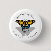 Swallowtail Butterfly Monogram Ronde Button 3,2 Cm (Voorkant)