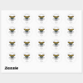 Swallowtail Butterfly Monogram Ronde Sticker (Vel)