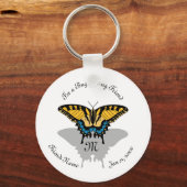 Swallowtail Butterfly Monogram Sleutelhanger (Voorkant)