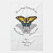 Swallowtail Butterfly Monogram Theedoek (Verticaal)