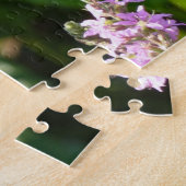 Swallowtail Butterfly op Paarse wilde bloemen Legpuzzel (Zijkant)