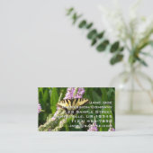 Swallowtail Butterfly op Paarse wilde bloemen Visitekaartje (Staand voorkant)
