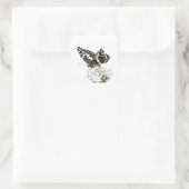 Swallowtail Butterfly Pered in white Vierkante Sticker (Tas)