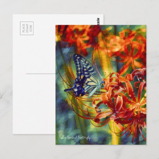 Swallowtail Butterfly:Postcard Briefkaart (Voorkant / Achterkant)