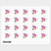Swallowtail Butterfly Sticker/roze Ronde Sticker (Vel)