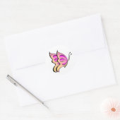 Swallowtail Butterfly Sticker/roze Ronde Sticker (Envelop)