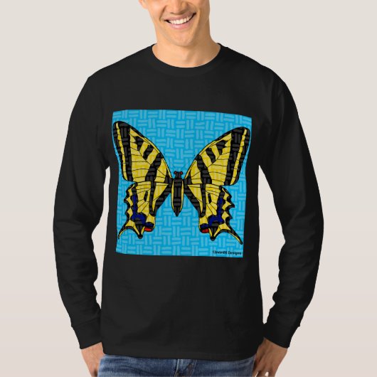 Swallowtail (levendig) - Mannen-Shirt met lange mo T-shirt (Voorkant)
