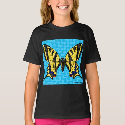 Swallowtail (levendig) - Meisjes Basic T-shirt (Voorkant)