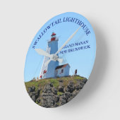 Swallowtail Lighthouse Grand Manan N.B. Clock Ronde Klok (Hoek)