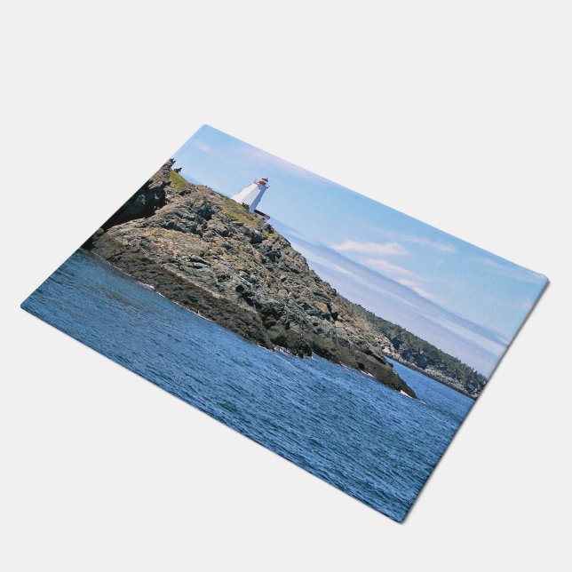 Swallowtail Lighthouse Grand Manan N.B. Door Mat (Schuin)
