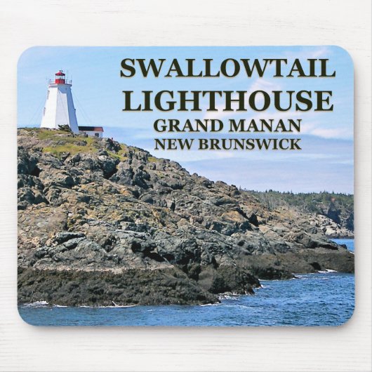 Swallowtail Lighthouse, Grand Manan, N.B. Mousepad Muismat (Voorkant)