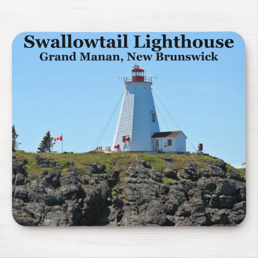 Swallowtail Lighthouse, Grand Manan, N.B. Mousepad Muismat (Voorkant)