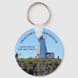 Swallowtail Lighthouse Grand Manan N.B. Sleutelhan Sleutelhanger