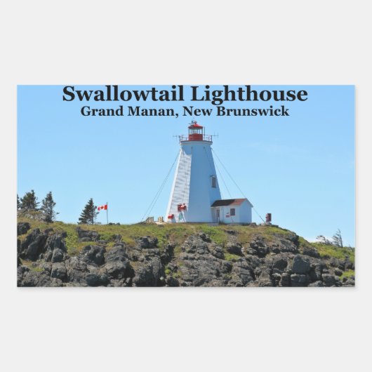 Swallowtail Lighthouse, Grand Manan, N.B. Stickers (Voorkant)
