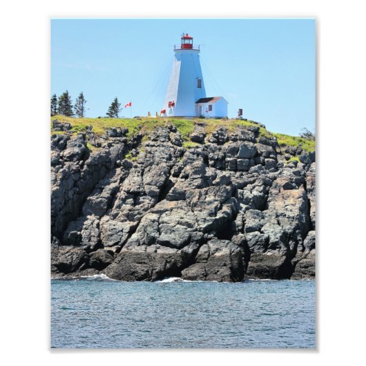 Swallowtail Lighthouse Grand Manan NB Foto afdrukk Foto Afdruk (Voorkant)