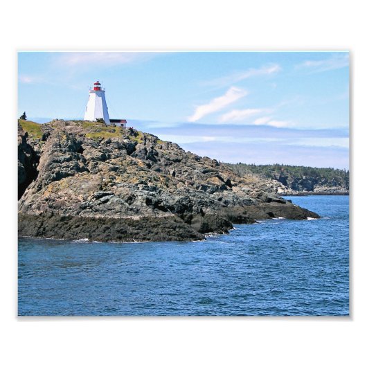 Swallowtail Lighthouse Grand Manan NB Foto afdrukk Foto Afdruk (Voorkant)