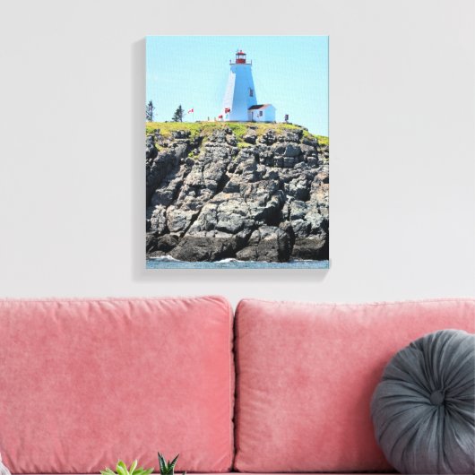 Swallowtail Lighthouse Grand Manan Wrapped Canvas (Insitu (Woonkamer))
