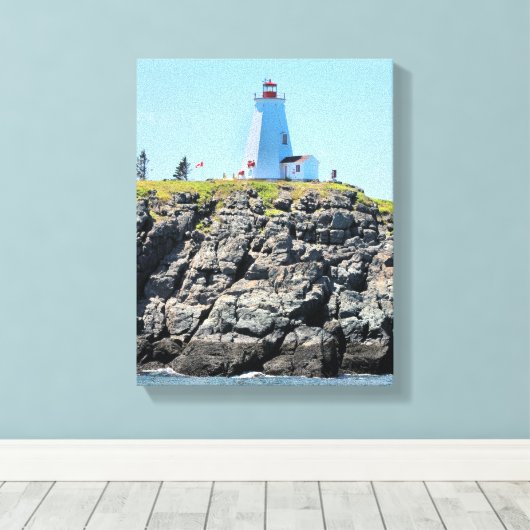 Swallowtail Lighthouse Grand Manan Wrapped Canvas (Insitu (Houten vloer))