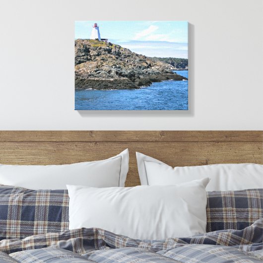 Swallowtail Lighthouse Grand Manan Wrapped Canvas (Insitu (Slaapkamer))