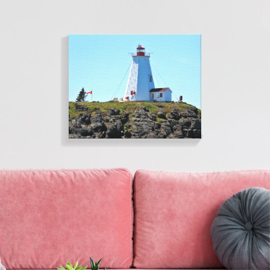 Swallowtail Lighthouse Grand Manan Wrapped Canvas Afdruk (Insitu (Woonkamer))