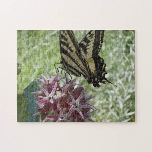 Swallowtail op Milkweed Legpuzzel (Horizontaal)